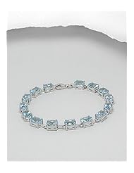 Sky-Blue Topaz Bracelet In 92.5 Sterling Silver