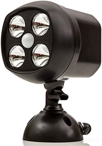HomeLightLED Wireless Motion Sensor Spotlight 4 Ultra Bright Energy Saving LED Light Bulbs Battery Powered Weatherproof Security Lighting for Indoor Outdoor Use PIR Motion Detector for Home Protection
