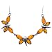 Certified Genuine Honey Amber and Sterling Silver Butterfly Necklace