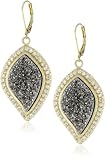 Marcia Moran 18k Gold-Plated Titanium and Cubic Zirconia Leaf Earrings