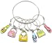 Wine Glass Charms Set~ Girly Accessory Themed~ Handbags and Shoes