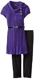 Amy Byer Girls 7-16 Split Neck Belted Legging Set