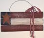"ABC Products" - E & J Crafts ~ Primitive Country - USA - Americana Handcrafted Flag (with Rusty Star Accent)*