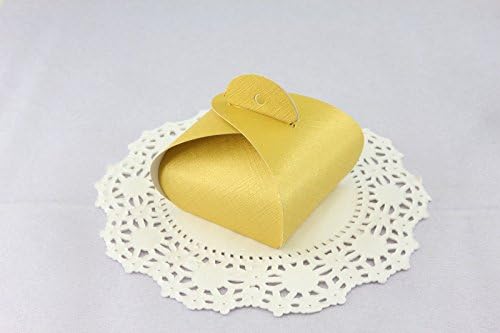 Decorative Boxes For Gifts 50ea 2" Pastel Favor Gift Box,Wedding Bridal Shower Candy Chocolate Jewelry Party Boxes Decorative Boxes Love (Gold)