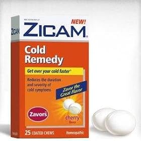 Click here to buy Zicam Cold Remedy Zavors Cherry Flavor - 45 Coated Chews.