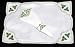 Set of 4 Table Place Settings (4 Placemats/4 Napkins) in a Green Celtic Trinity Knot Design
