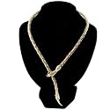 Mesmerizing Gold Tone Snake Choker Necklace
