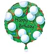 Golf Happy Birthday 18" Mylar Balloon