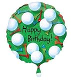 Golf Happy Birthday 18" Mylar Balloon