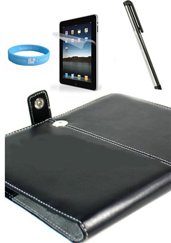 iPad Black Pu Leather Wisdom*Courage Wristband