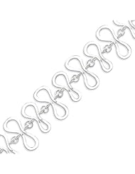 Sterling Silver 8 Inch Polished Fancy Link Bracelet - 8 Inch