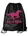 Activewear Apparel Equestrian Drawstring Bag (One Size, Live to Ride Pink)