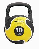 Altus Athletic 10-Pound 2-in-1 Power Medicine Ball and Kettlebell with DVD