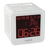 Logic3 WIS191W i-Station Radiowecker f�r iPod/iPhone mit Dock Connector wei�