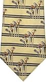 Golf clubs men's silk neckties yellow