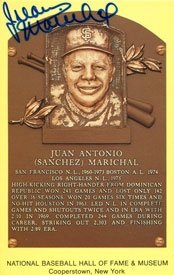Juan Marichal Autographed Hall of Fame Plaque