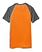 Under Armour Boys' HeatGear Armour Up Digi Fitted Short Sleeve Shirt, Graphite (040)/Traffic Cone Orange, Youth Medium