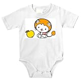 Onesie with apple, kitten, cat, animal, fruit, feline