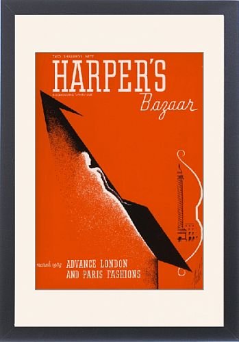 Framed Prints of Harpers Bazaar front cover, London and Paris fashions issue, from Mary Evans