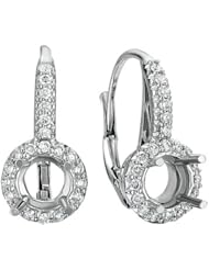 14K White Gold 0.4cttw Round Diamond Earring
