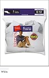 CUSHION LO-CUT - WHT W/GRY HEEL & TOE SOCKS 6 Pack