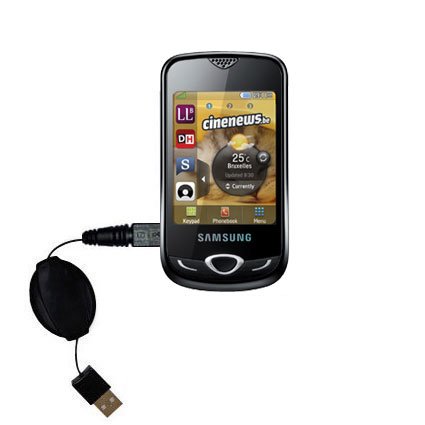 Retractable USB Cable for the Samsung Acton with Power Hot Sync and Charge capabilities - uses Gomadic TipExchange Technology