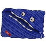 ZIPIT Monster Jumbo Pencil Case, Royal Blue, 9"x0.7"x5.9" / 23x2x15cm (ZTMJ-AL-2)