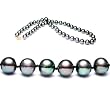 AugustinaJewelry Single Strand 18 Inch 9-10mm Black Freshwater Cultured Pearl Necklace