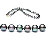AugustinaJewelry Single Strand 18 Inch 9-10mm Black Freshwater Cultured Pearl Necklace