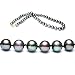 AugustinaJewelry Single Strand 18 Inch 9-10mm Black Freshwater Cultured Pearl Necklace