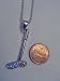 Silver and Blue Swarovski Crystal Golf Club Necklace