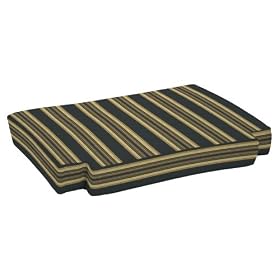 Strathwood Camano Wicker Arm Chair Cushion, Oakdale Striped Midnight