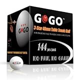 GOGO™ 3-Star 40mm Table Tennis Balls (144-pack), Ping Pong Balls - White