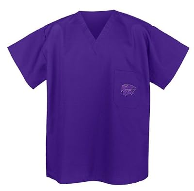 K-State Logo Scrubs Top Shirt- Kansas State University For HIM or HER -Officially Licensed NCAA College Logo Apparel For HIM or HER SEARCH BROAD BAY SCRUB FOR OTHER College Logo Apparel Unique GIFT Ideas for Man Men Woman Women Ladies Nurses