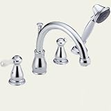 Delta Faucet T4769-LHP/H677/DR4707 Orleans Deck Mount With Handshower Whirlpool Faucet - Chrome