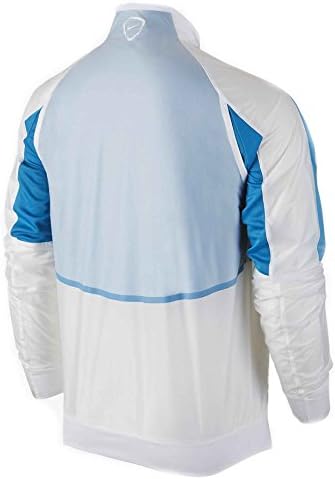 Nike Men's Revolution Elite Lightweight Soccer Jacket-White/Blue-Medium