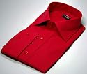 Designer Herren Hemd Knall Rot SlimFit tailliert 2 Knopf Herrenhemd M 39