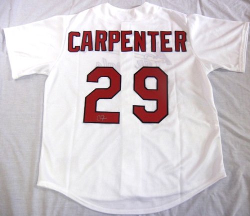 Chris Carpenter Autographed St. Louis Cardinals Jersey W/PROOF, Picture of Chris Signing For Us, Cy Young Award, World Series Champion, Toronto Blue Jays