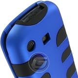 New Hybrid SnapOn Gel Cover for Samsung Impression A877 AT&T Blue Fish Bone Protector Case