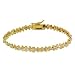 Vermeil (24k Gold over Sterling Silver) Diamond Accent Flower Tennis Bracelet