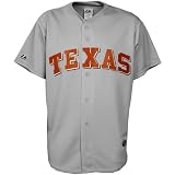 Majestic Texas Longhorns Gray Collegiate Replica Baseball Jersey