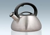 Creative Home Sphere 3 Qt Stainless Steel Whistling Tea Kettle - brushed finish