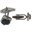Gift for Men Cuff Links Pair in Sterling Silver Amethyst Gemstone (cflng165) ~ ShalinCraft