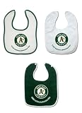 Oakland Athletics  3 Pack Snap Bib Set