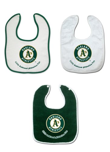 Oakland Athletics  3 Pack Snap Bib Set
