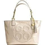 Coach Colette Leather Opalescent Signature Logo Tote Style Handbag Style 16485