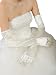 Artwedding 22'' Stretch Long Satin Fingertip Opera Style Wedding Prom Party Costume Gloves, Ivory