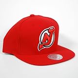 New Jersey Devils Mitchell & Ness Throwback Logo Snapback Adjustable Hat