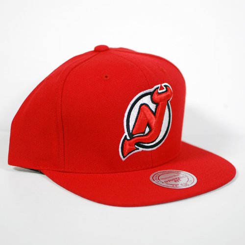New Jersey Devils Mitchell & Ness Throwback Logo Snapback Adjustable Hat
