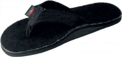 Rainbow Sandals Men Hemp Single Layer, Black, XX-Large (12-13.5)